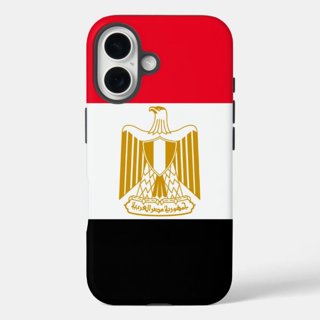 Funda iPhone 16 Bandera egipcia (Reverso )