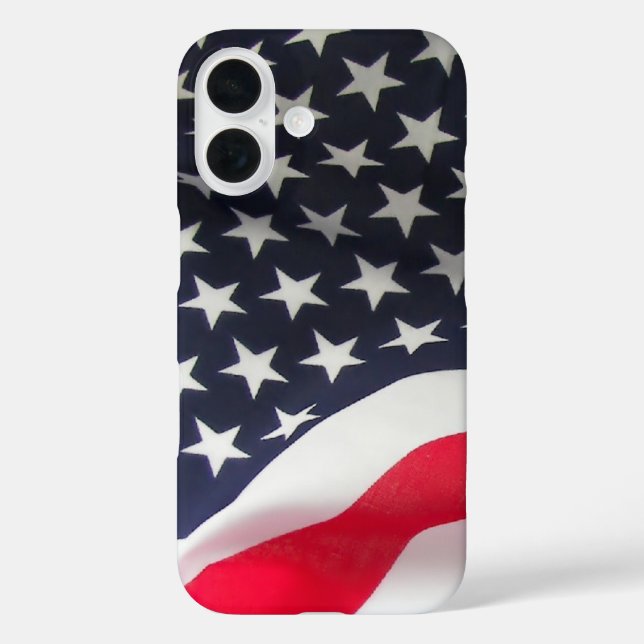Funda iPhone 16 Bandera estadounidense (Reverso )