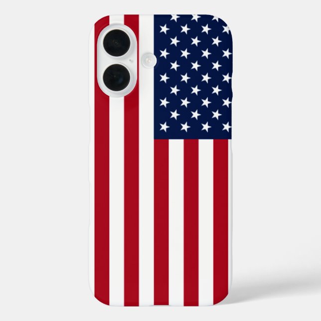 Funda iPhone 16 Bandera estadounidense (Reverso )