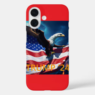 Funda iPhone 16 Bandera estadounidense Águila estadounidense TRUMP