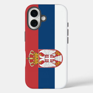 Funda iPhone 16 Bandera estatal serbia