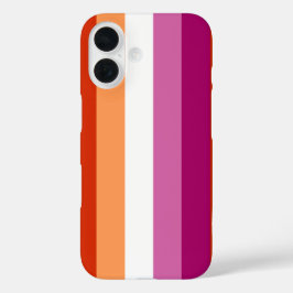 Funda iPhone 16 Bandera Lesbiana LGBTQ+ Estriba Orgullo -