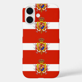 Funda iPhone 16 Banner blanco rojo Gran Ducado de la Toscana