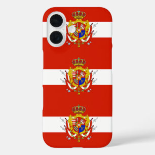 Funda iPhone 16 Banner blanco rojo Gran Ducado de la Toscana