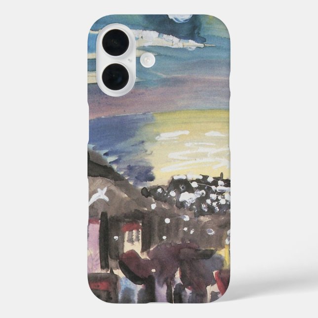 Funda iPhone 16 Barcelona de noche por Walter Gramatte (Reverso )
