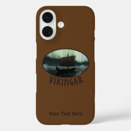 Funda iPhone 16 Barco Viking Bajo Luces del Norte
