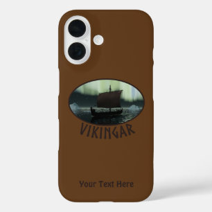 Funda iPhone 16 Barco Viking Bajo Luces del Norte