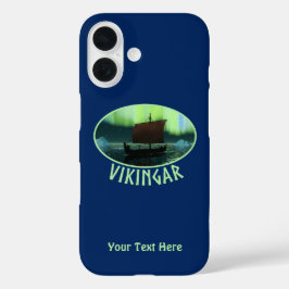 Funda iPhone 16 Barco Viking Bajo Luces del Norte