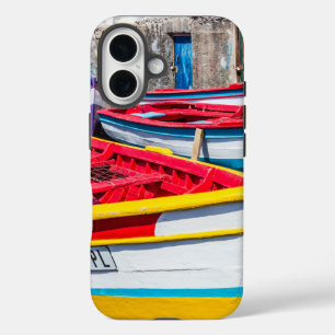 Funda iPhone 16 Barcos de pesca de colores, Cabo Verde
