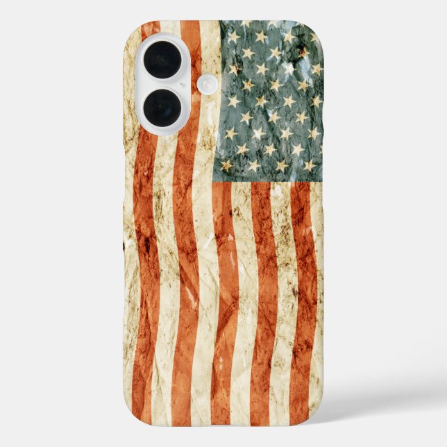 Funda iPhone 16 Barras y Estrellas (Reverso )
