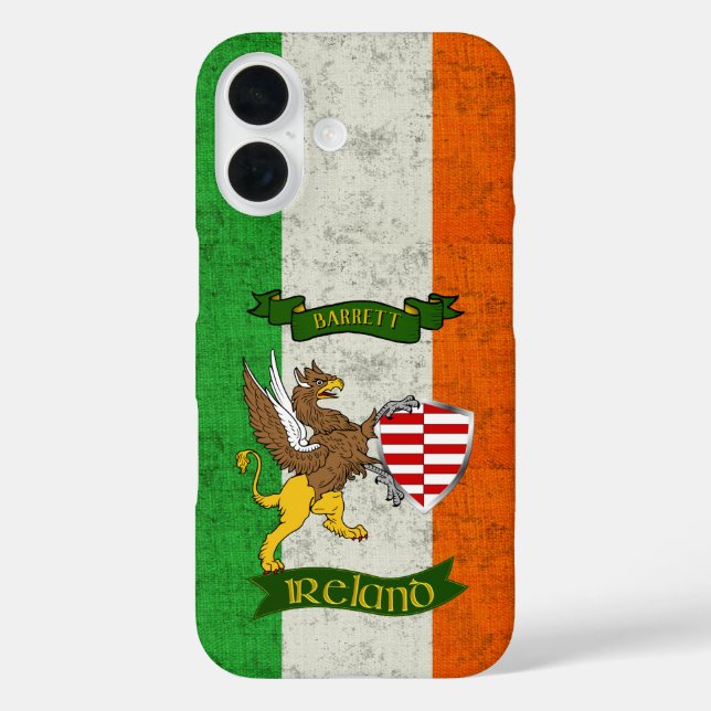 Funda iPhone 16 Barrett Irish Shield y Griffin personalizados (Reverso )