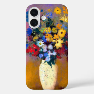 Funda iPhone 16 Base blanca con flores Odilon Redon