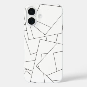 Funda iPhone 16 Bauhaus Geométrico-Moderno Negro Y Blanco