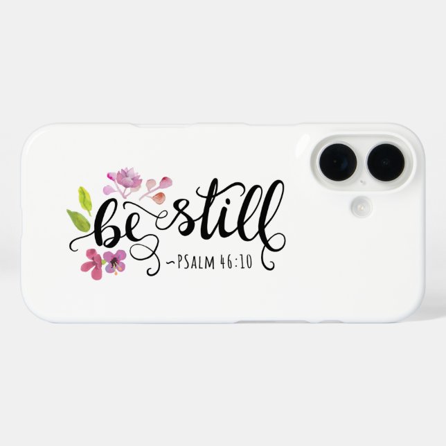 Funda iPhone 16 Be Still - Salm 46:10 (Reverso (Horizontal))