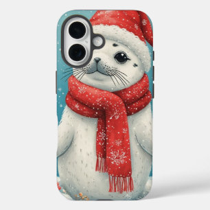 Funda iPhone 16 Bebé Foca Festivo 