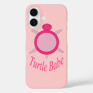 Funda iPhone 16 Bebé Tortuga Rosa Adorable