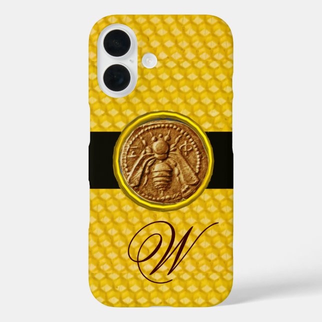 FUNDA iPhone 16 BEE, BIENESTAR DE BEEKEPER MONOGRAM (Reverso )