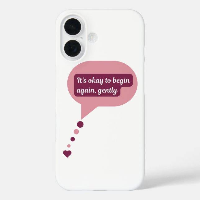 Funda iPhone 16 Begin Again, Gently iPhone 16 Case (Reverso )
