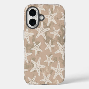 Funda iPhone 16 Beige de arena de patrón estelar