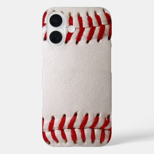 Funda iPhone 16 Béisbol y Softbol Costura Roja