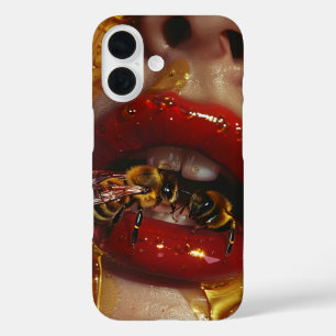 Funda iPhone 16 Belleza de goteo de miel – Retratos dorados sensua