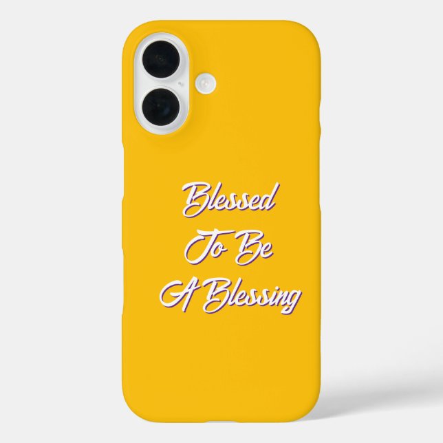 Funda iPhone 16 Bendecido De Ser Un Amarillo Bendecido (Reverso )