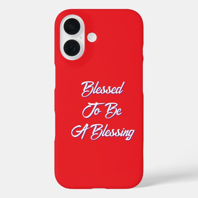 Funda iPhone 16 Bendecido De Ser Un Rojo Bendecido (Reverso )