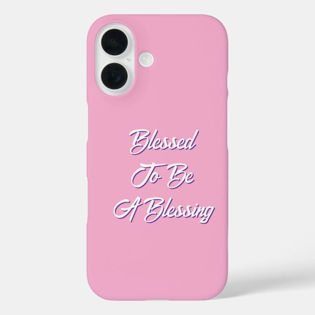 Funda iPhone 16 Bendita Por Ser Un Rosa Bendito (Reverso )