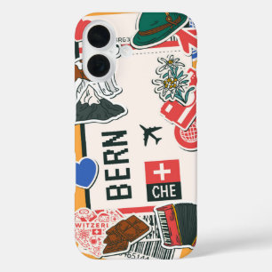 Funda iPhone 16 Bern Boarding Pass - Suiza Travel Culture