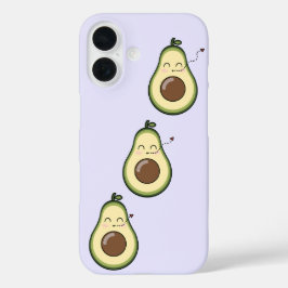 Funda iPhone 16 Beso aguacate de dulce morado