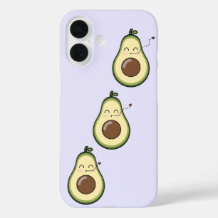 Funda iPhone 16 Beso aguacate de dulce morado