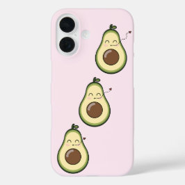 Funda iPhone 16 Beso aguacate dulce rosa