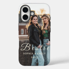 Funda iPhone 16 Besties Forever iPhone 16 Case – Photo & Name
