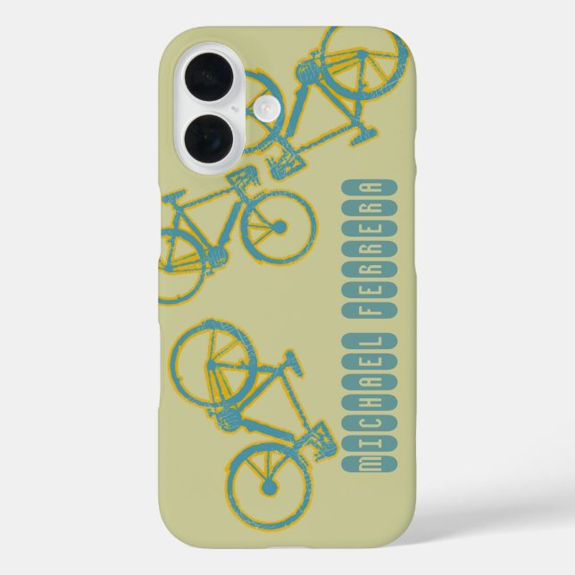 Funda iPhone 16 bicicleta, bici, el biking, completando un ciclo, (Reverso )