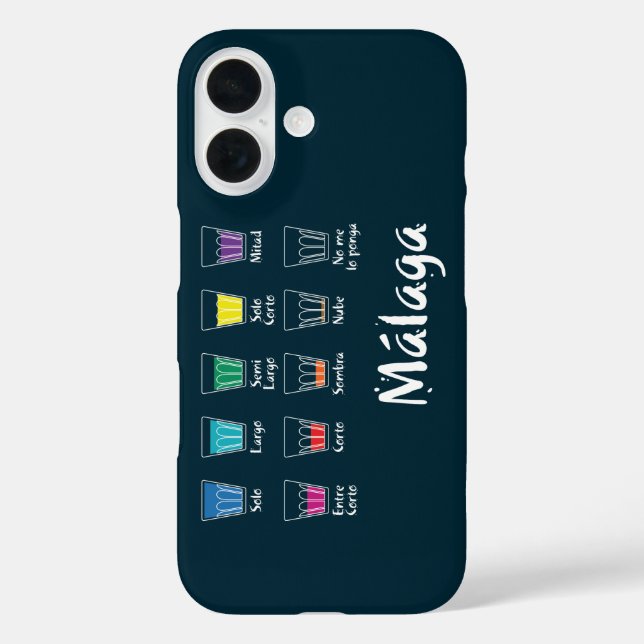 Funda iPhone 16 Bienvenido a Málaga 1: El Café (Reverso )