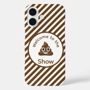Funda iPhone 16 Bienvenidos al show de Emoji Poo Funny