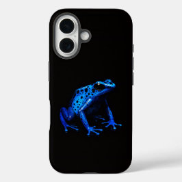 Funda iPhone 16 Black 4 Luxe iPhone 16 Funda-Mate, Rana Azul
