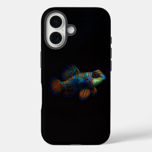 Funda iPhone 16 Black 4 Luxe iPhone 16 Mate, Dragonet Mandarin