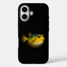 Black 4 Luxe iPhone 16 Mate, Pez Globo Amarillo