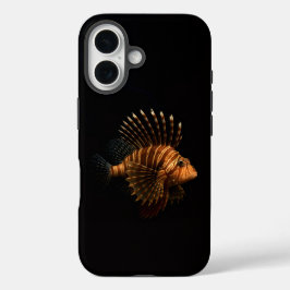 Funda iPhone 16 Black 4 Luxe iPhone 16 Mate, Red Lionfish