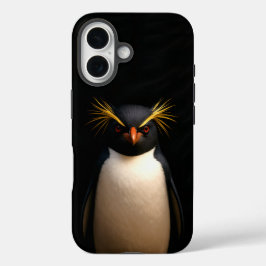 Funda iPhone 16 Black 4 Luxe iPhone 16 Mate, Rockhopper Penguin
