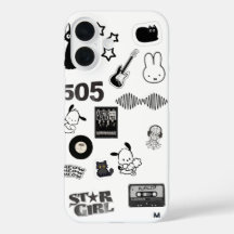 black and white y2k phone