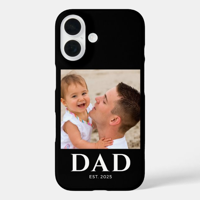 Funda iPhone 16 Black Dad Established Photo (Reverso )