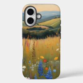 Funda iPhone 16 Black Dog Wildflower