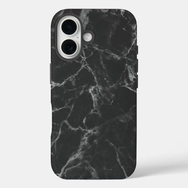 Funda iPhone 16 Black Marble (Reverso )