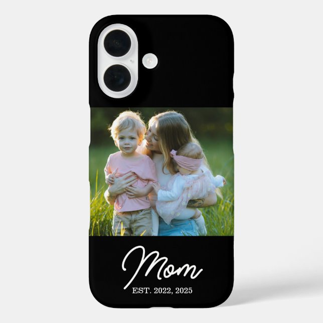 Funda iPhone 16 Black Mom Established Script Photo Case-Mate (Reverso )