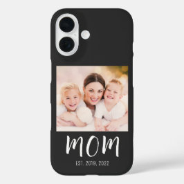 Funda iPhone 16 Black Mom Established Script Photo Case-Mate