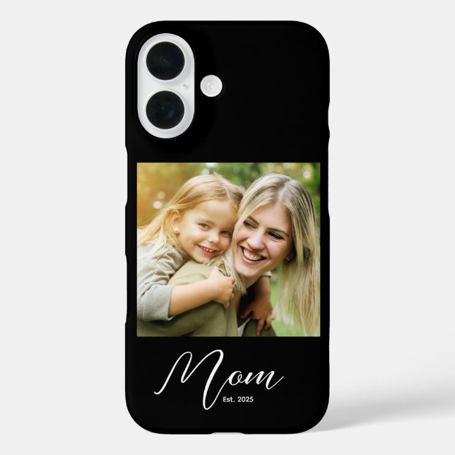 Funda iPhone 16 Black Mom Established Script Photo Case-Mate (Reverso )