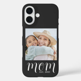 Funda iPhone 16 Black Mom Established Script Photo Case-Mate