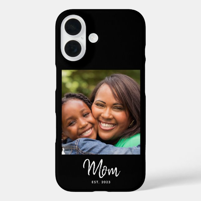 Funda iPhone 16 Black Mom Established Script Photo Case-Mate (Reverso )